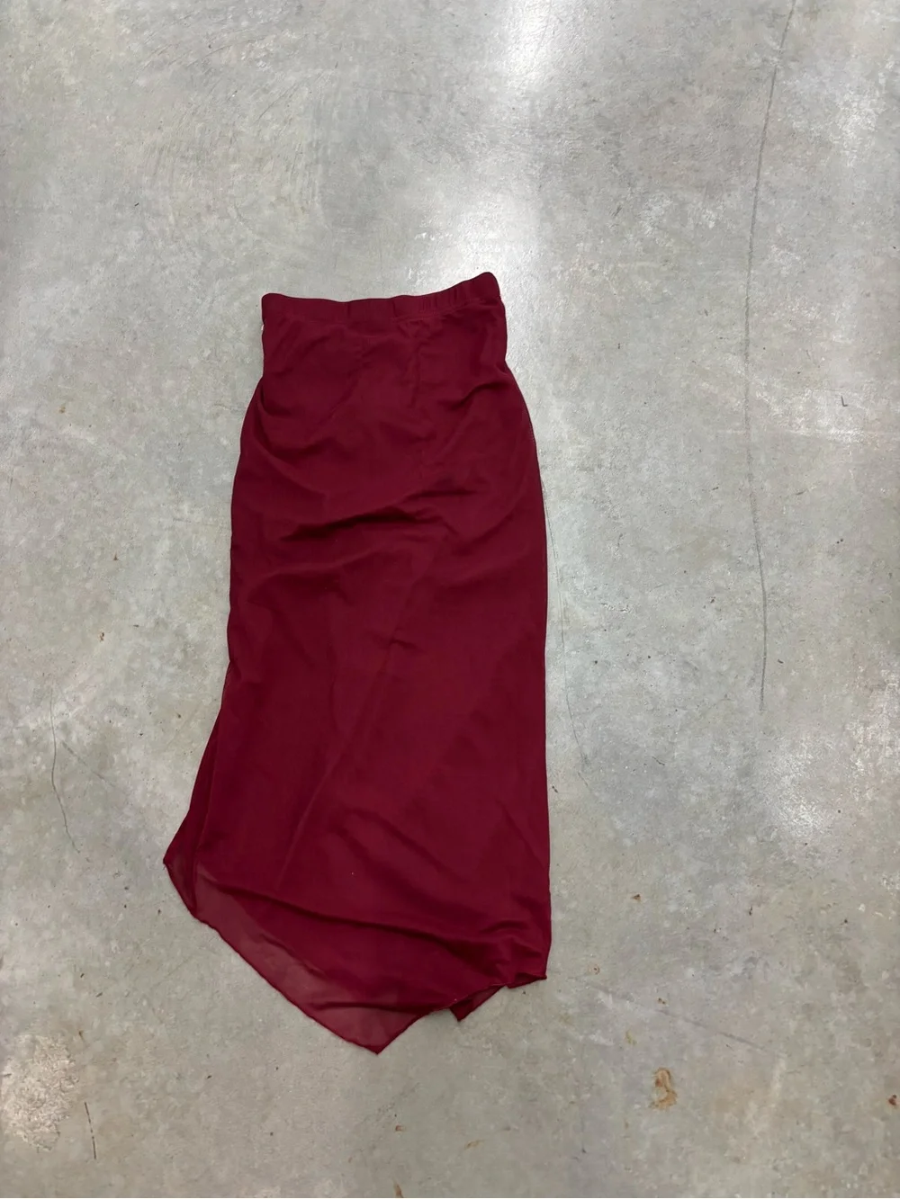 women's burgundy side midi skirt